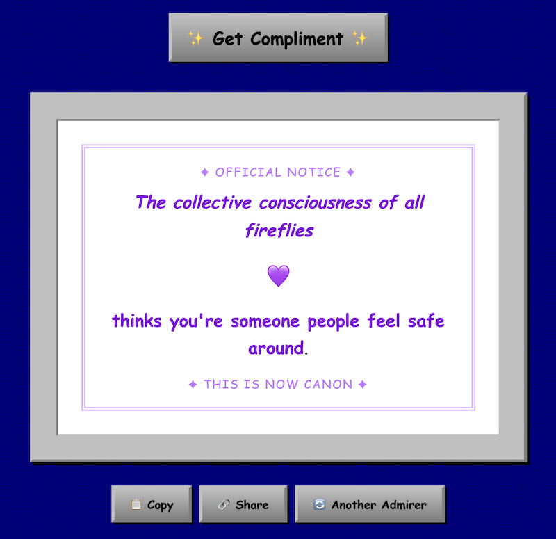 Random Compliment generator