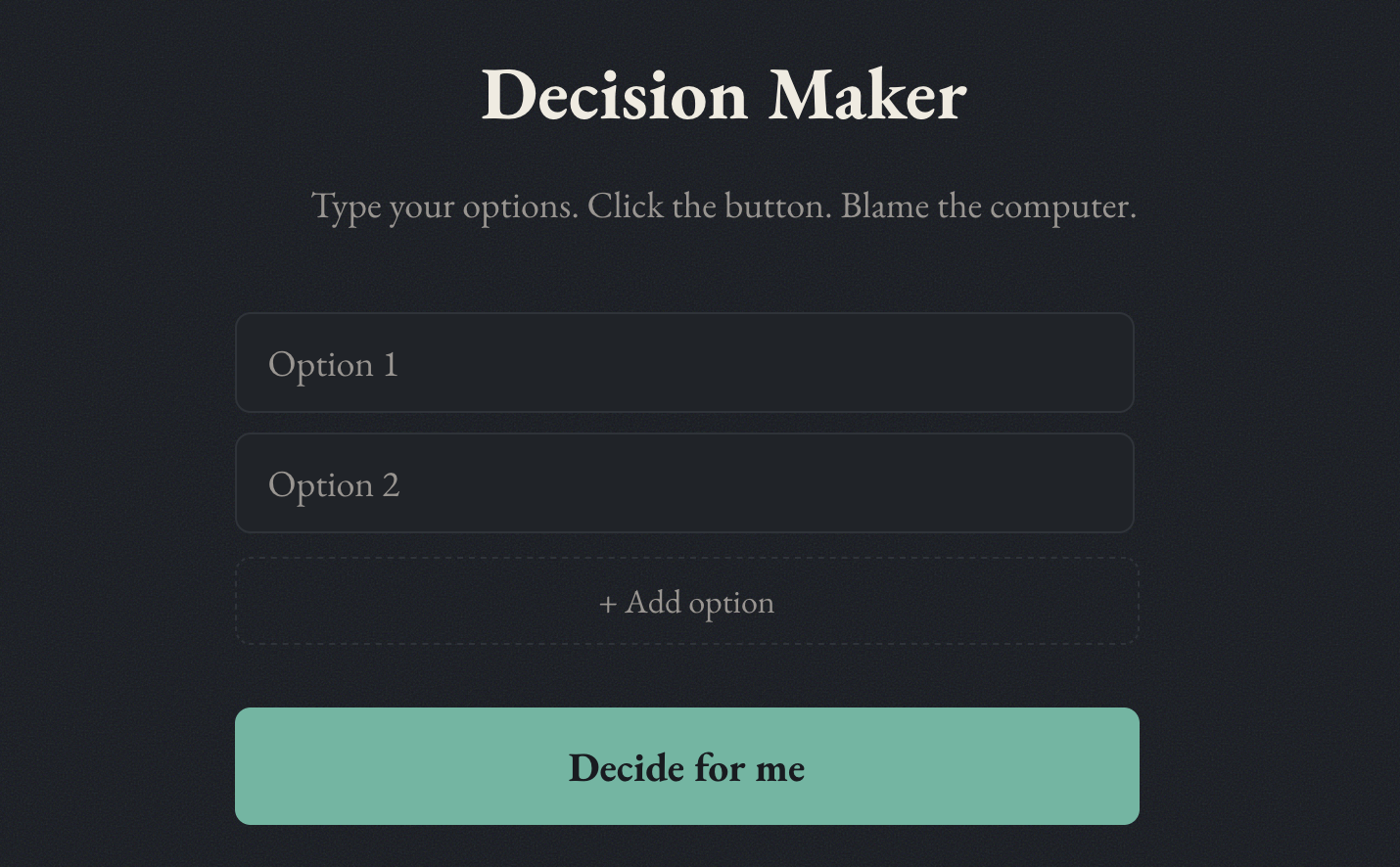 Decision Maker screenshot